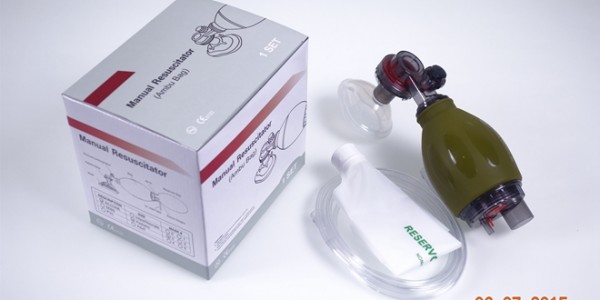 Manual Resuscitator Silicone Ambu Bag for Infants & Neonates Dark Green
