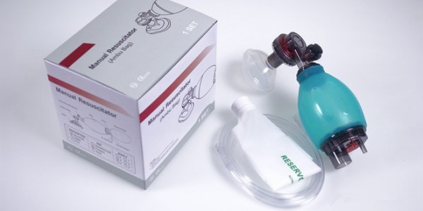 Bag Valve Mask Manual Resuscitator Silicone Ambu Bag Green