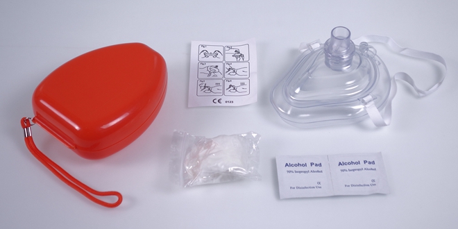 Resuscitation Mask in Orange Box